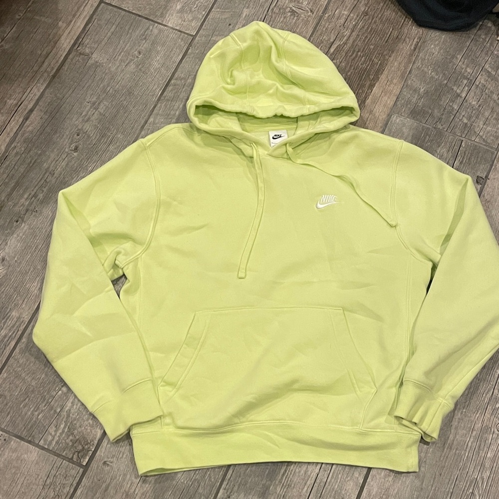 Nike Men's Bright Green Hoodie